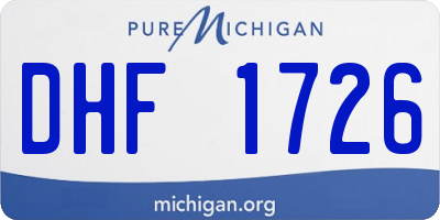 MI license plate DHF1726