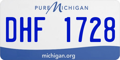 MI license plate DHF1728