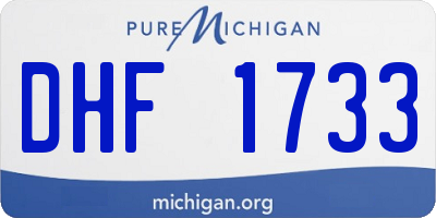 MI license plate DHF1733