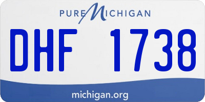 MI license plate DHF1738