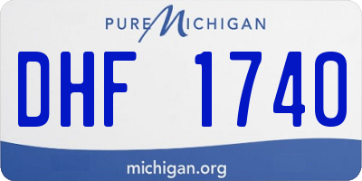 MI license plate DHF1740
