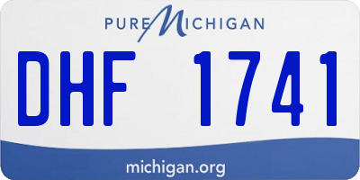 MI license plate DHF1741