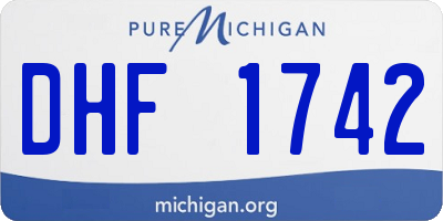 MI license plate DHF1742
