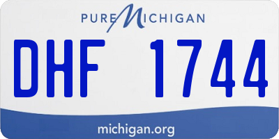 MI license plate DHF1744
