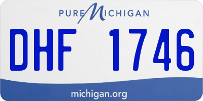 MI license plate DHF1746