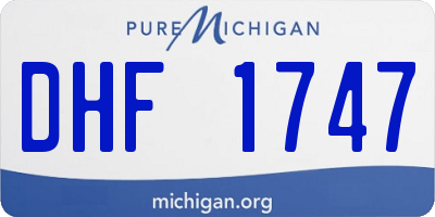 MI license plate DHF1747