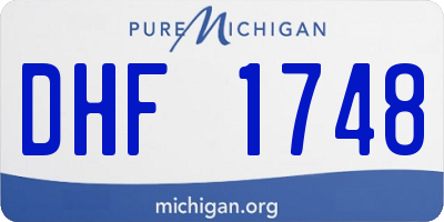 MI license plate DHF1748