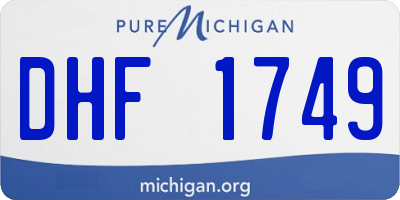 MI license plate DHF1749