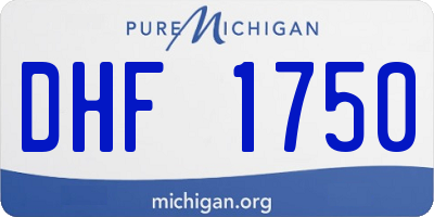 MI license plate DHF1750