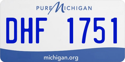 MI license plate DHF1751