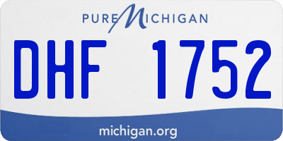 MI license plate DHF1752