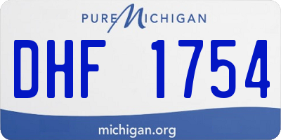 MI license plate DHF1754