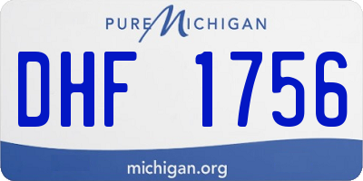 MI license plate DHF1756