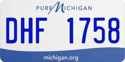 MI license plate DHF1758