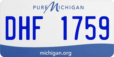 MI license plate DHF1759