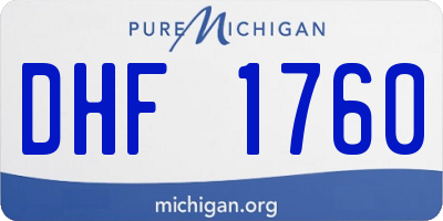 MI license plate DHF1760