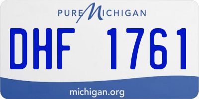 MI license plate DHF1761