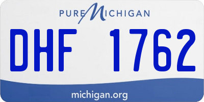MI license plate DHF1762