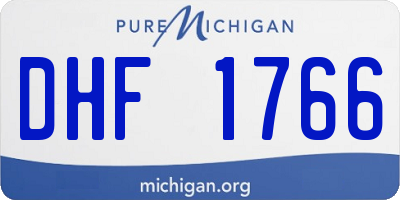 MI license plate DHF1766