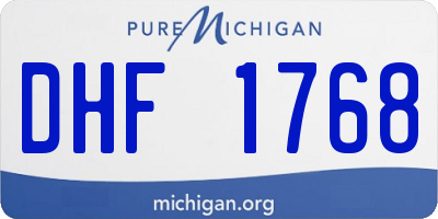 MI license plate DHF1768