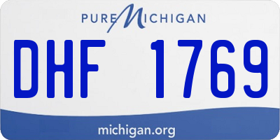 MI license plate DHF1769