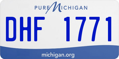 MI license plate DHF1771