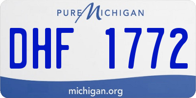 MI license plate DHF1772