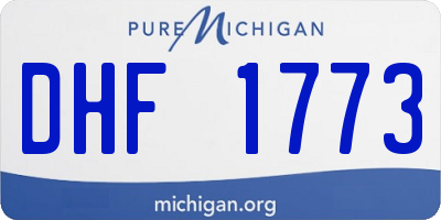 MI license plate DHF1773