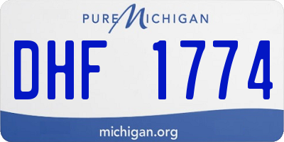 MI license plate DHF1774