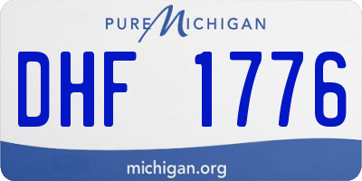 MI license plate DHF1776