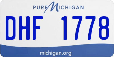 MI license plate DHF1778