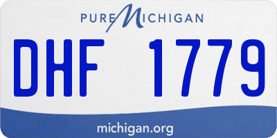 MI license plate DHF1779