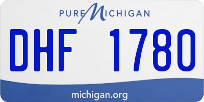 MI license plate DHF1780
