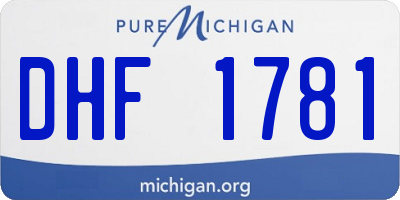 MI license plate DHF1781