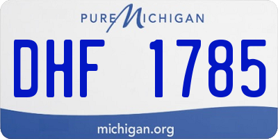 MI license plate DHF1785