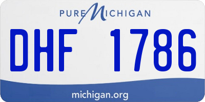 MI license plate DHF1786