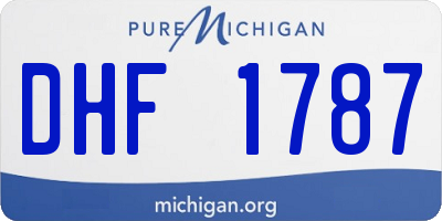 MI license plate DHF1787