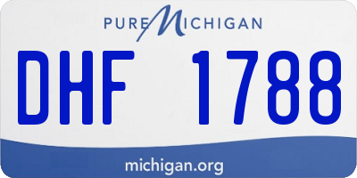 MI license plate DHF1788