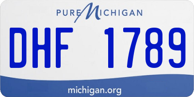 MI license plate DHF1789