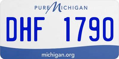 MI license plate DHF1790