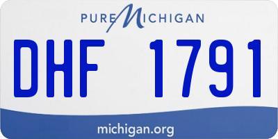 MI license plate DHF1791