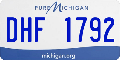 MI license plate DHF1792