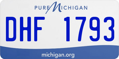 MI license plate DHF1793