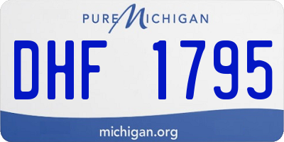 MI license plate DHF1795