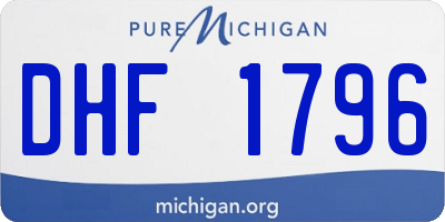 MI license plate DHF1796