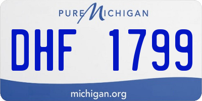MI license plate DHF1799