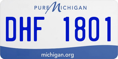 MI license plate DHF1801