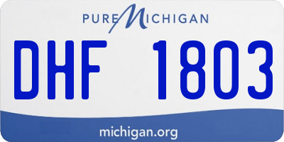 MI license plate DHF1803