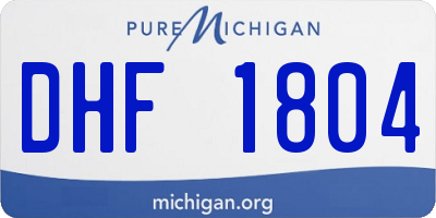 MI license plate DHF1804