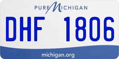 MI license plate DHF1806